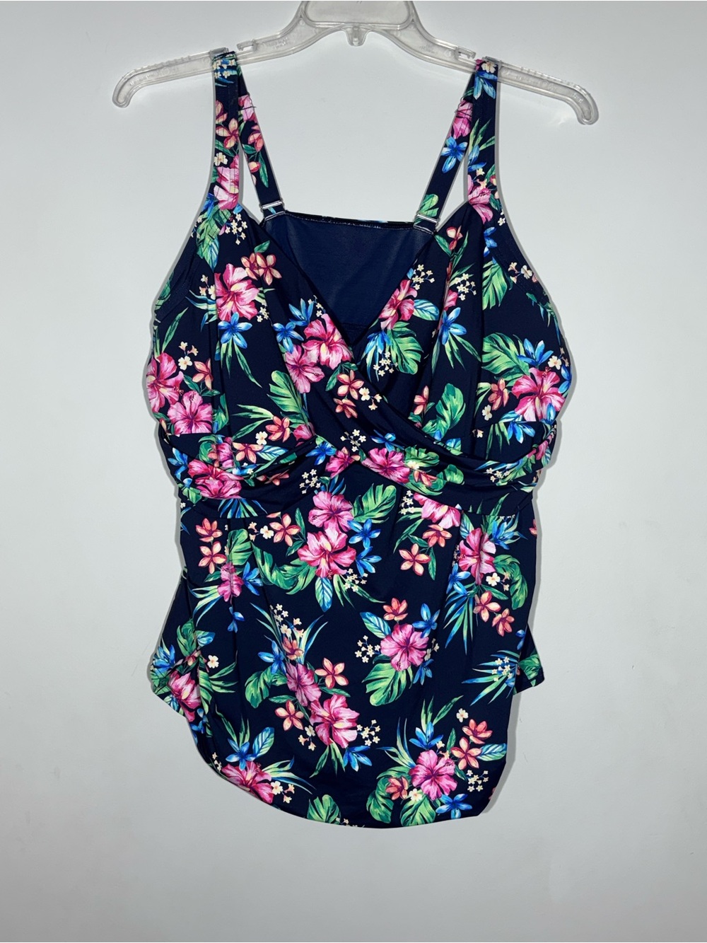 Lands' End Floral Tankini Swimsuit Top 3X Size 24W DDD Tank Top